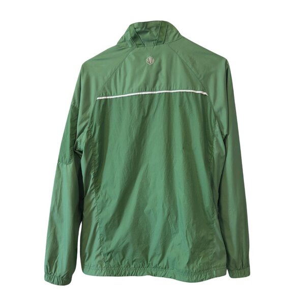 Sunice Green Weather Golf Jacket Size M Lightweight Reflective Trim Windbreaker - Picture 6 of 9
